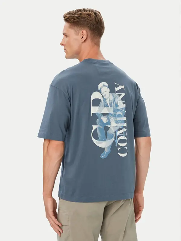 C.P. Company C.P. Company T-shirt 21CMTS209A110579W Plava Comfort Fit