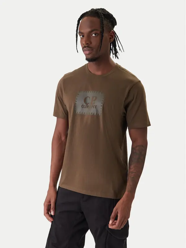 C.P. Company C.P. Company T-shirt RCCMTS723A005100W Zelena Regular Fit