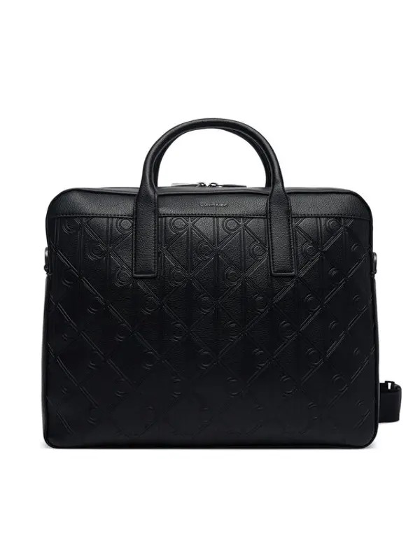 Calvin Klein Calvin Klein Aktovka Emblem Aop Deboss LV04D3561G Crna