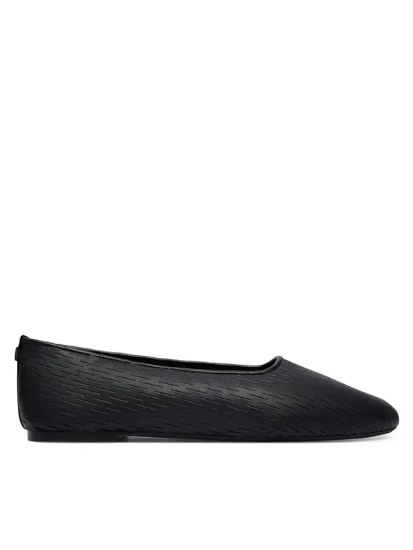 Calvin Klein Calvin Klein Balerinke Oblique Ballerina Cut Lth HW0HW03033 Crna