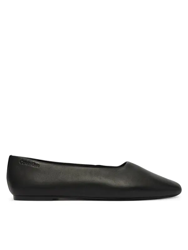 Calvin Klein Calvin Klein Balerinke Round Ballerina Lth HW0HW02943 Crna