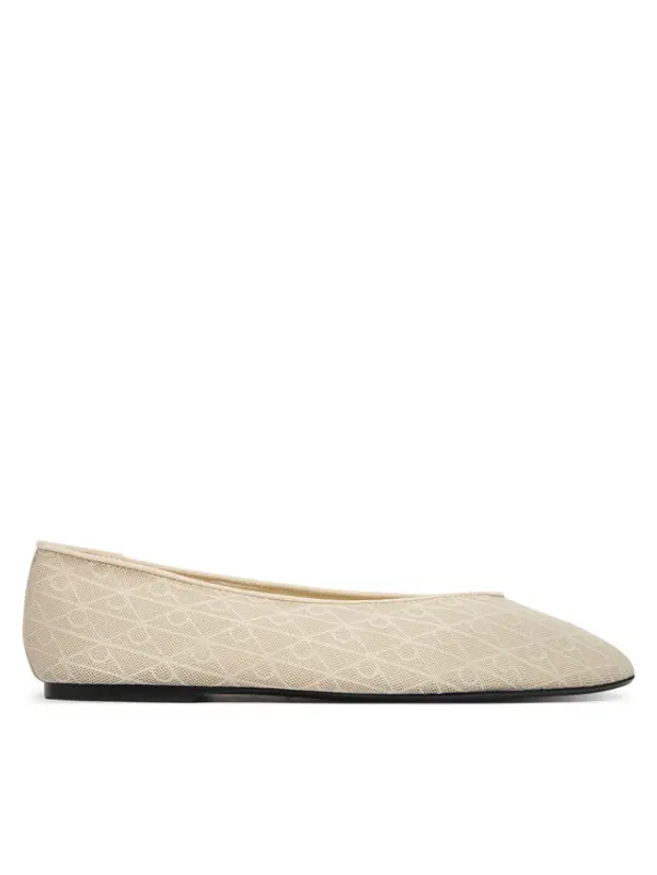 Calvin Klein Calvin Klein Balerinke Square Ballerina Aop Mesh HW0HW02937 Écru