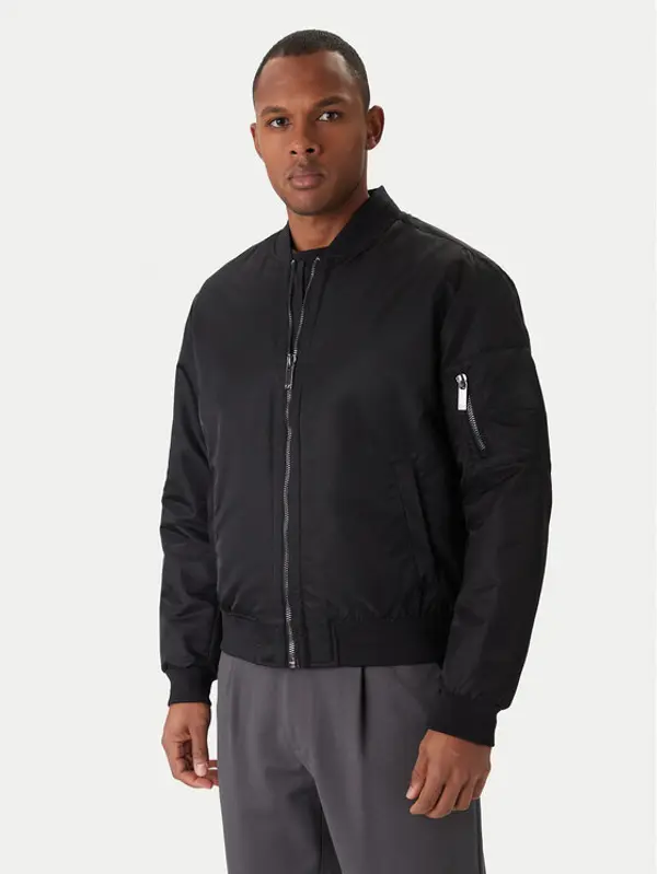 Calvin Klein Calvin Klein Bomber Hero K10K109907 Crna Relaxed Fit