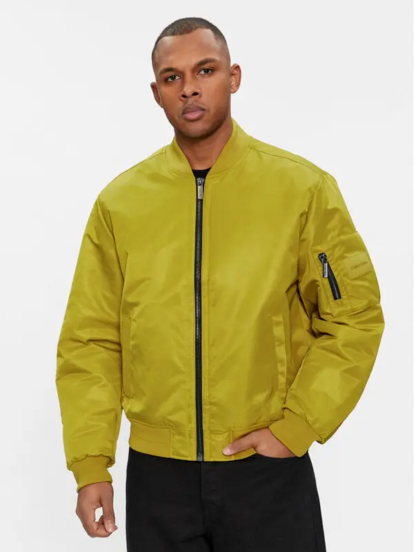 Calvin Klein Calvin Klein Bomber Hero K10K109907 Zelena Relaxed Fit