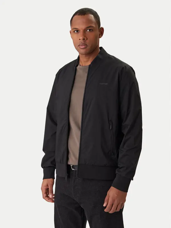 Calvin Klein Calvin Klein Bomber Ls Matte LV040FM512 Crna Regular Fit