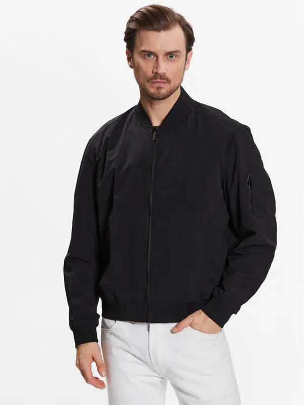 Calvin Klein Calvin Klein Bomber Matt Crinkle Hero Bomber K10K111021 Crna Regular Fit
