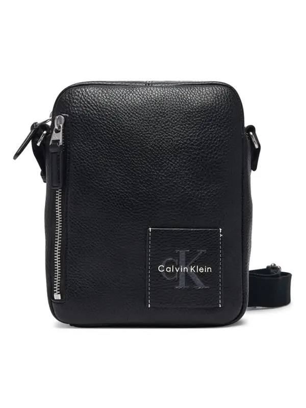 Calvin Klein Calvin Klein Crossover torbica Bold Pebble Simple Reporter LV04D3623G Crna