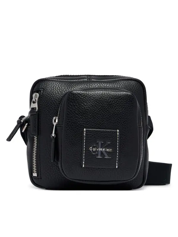 Calvin Klein Calvin Klein Crossover torbica Bold Pebble Square Crossbody LV04D3450G Crna
