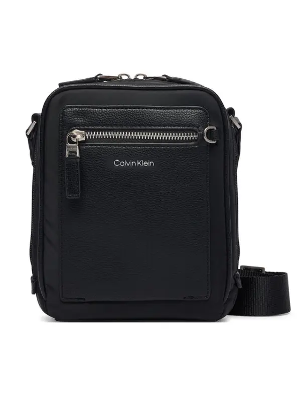 Calvin Klein Calvin Klein Crossover torbica Ssnl Raised Logo Reporter LV04D3500G Crna