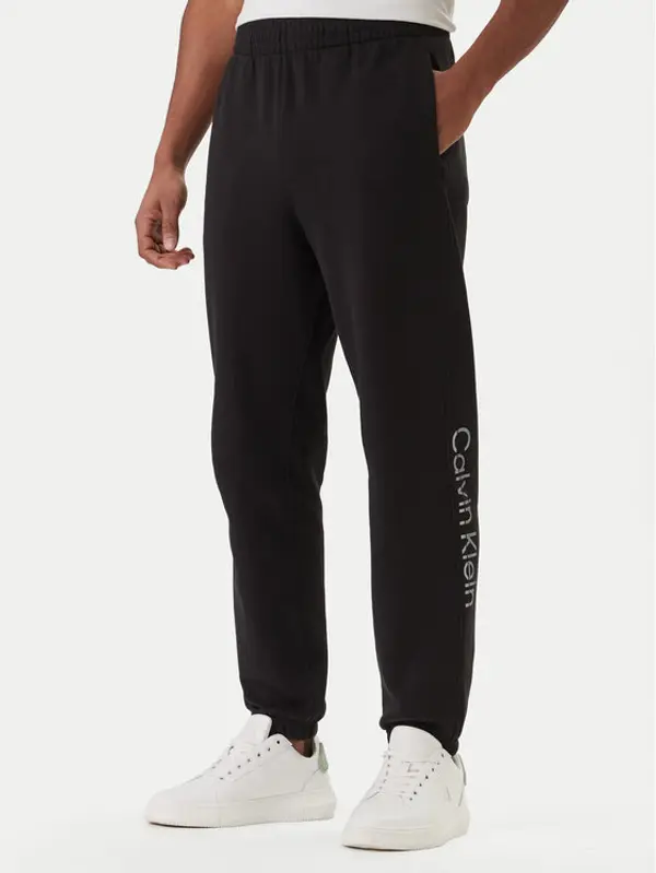 Calvin Klein Calvin Klein Donji dio trenerke Eu Sportswear Graphic LV04LF236G Crna Regular Fit