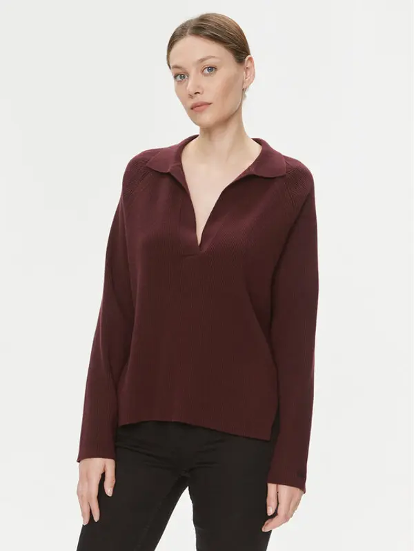 Calvin Klein Calvin Klein Džemper Essential K20K206019 Tamnocrvena Relaxed Fit