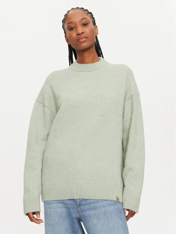 Calvin Klein Calvin Klein Džemper J20J224636 Zelena Regular Fit