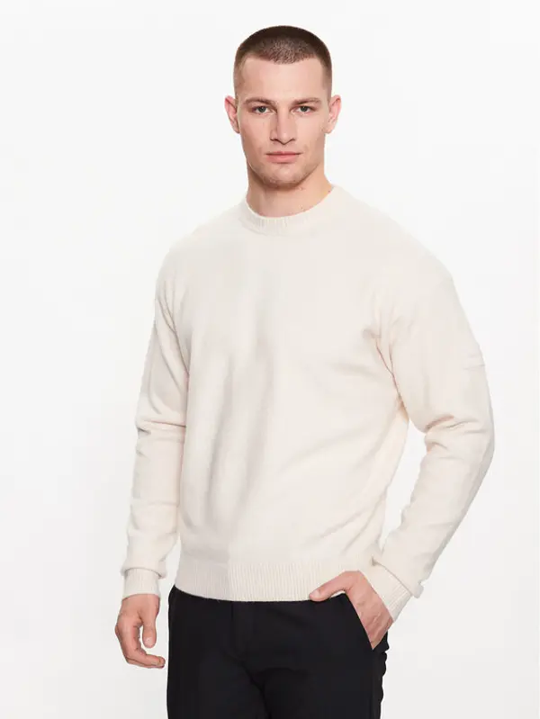Calvin Klein Calvin Klein Džemper K10K110401 Bež Regular Fit