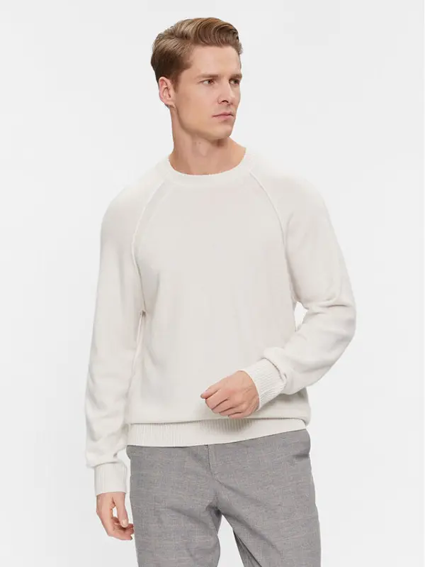 Calvin Klein Calvin Klein Džemper K10K111954 Écru Regular Fit