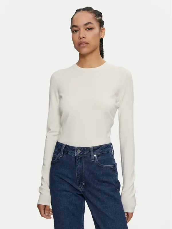 Calvin Klein Calvin Klein Džemper K20K207681 Écru Regular Fit