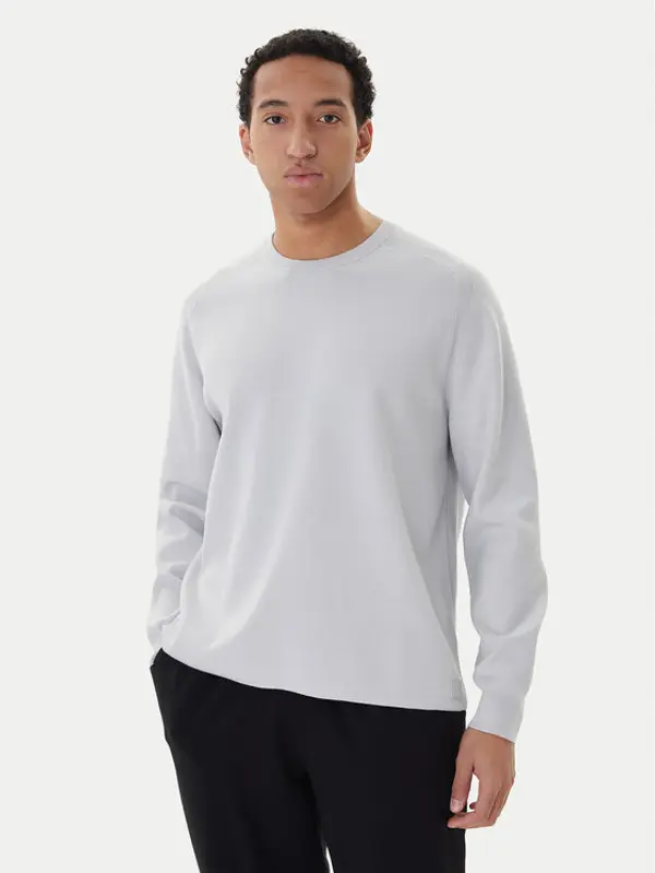 Calvin Klein Calvin Klein Džemper Ls Ck Tech Knit Crwnk LV040BM347 Siva Regular Fit