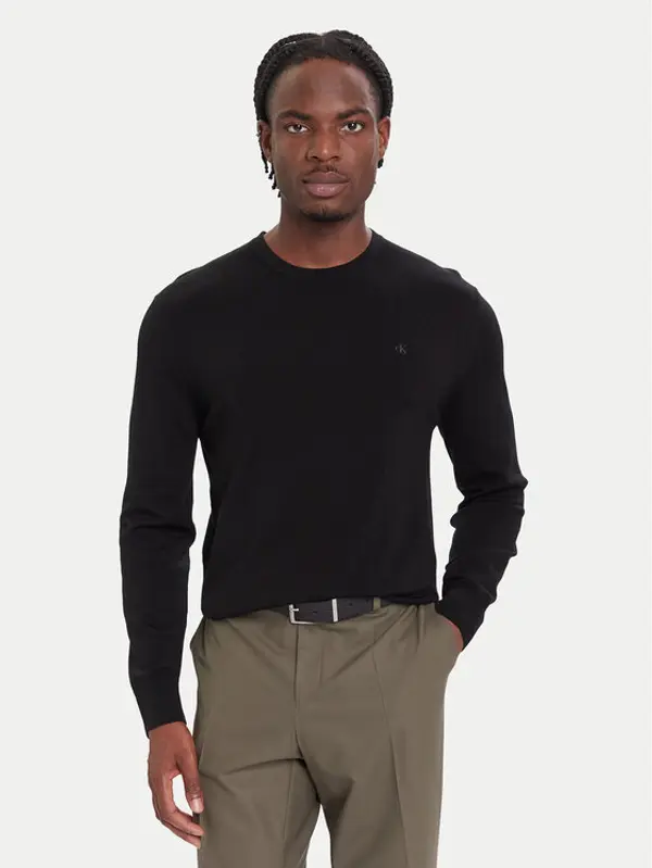 Calvin Klein Calvin Klein Džemper LV04LB305G Crna Regular Fit