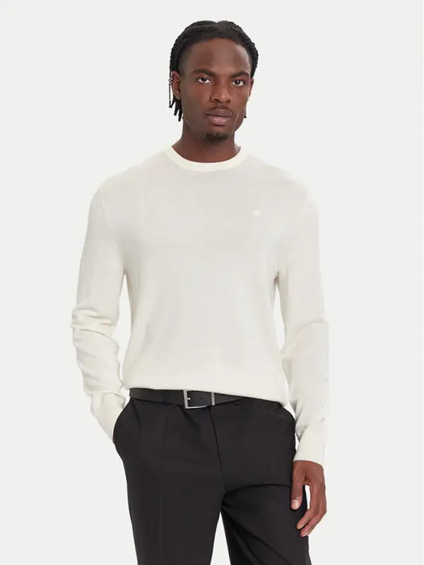 Calvin Klein Calvin Klein Džemper LV04LB305G Écru Regular Fit