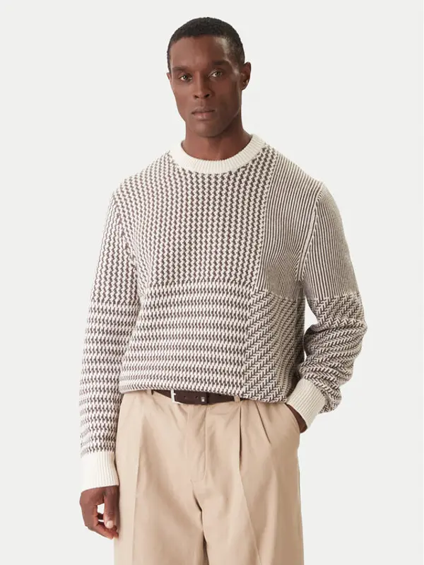 Calvin Klein Calvin Klein Džemper LV04LD306G Bež Regular Fit