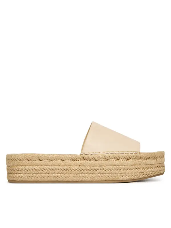 Calvin Klein Calvin Klein Espadrile Flatf Espa Mule Lth Mg HW0HW03027 Bež