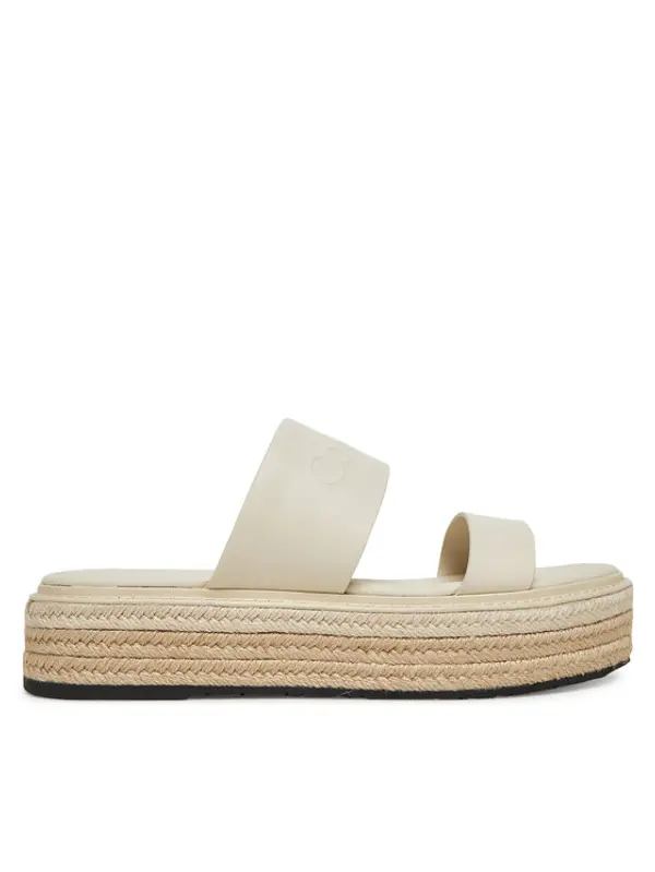 Calvin Klein Calvin Klein Espadrile Flatform Wedge Slide - He HW0HW02374 Écru