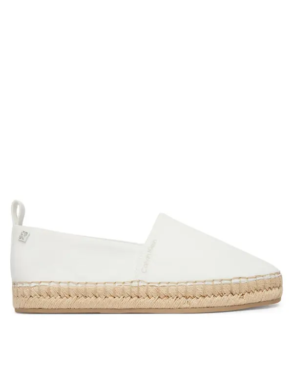Calvin Klein Calvin Klein Espadrile Oblique Espadrille Canvas HW0HW02931 Bijela