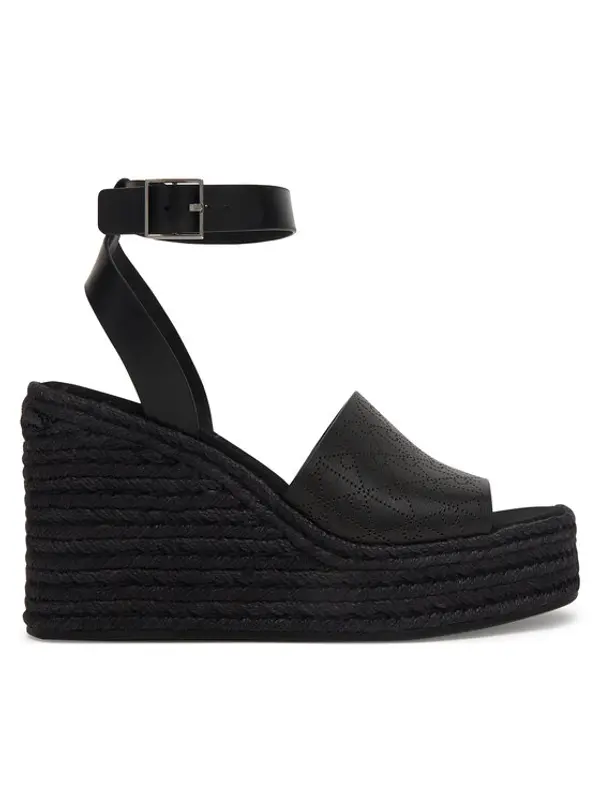 Calvin Klein Calvin Klein Espadrile Wedge Espad 70 Aop Lth HW0HW03138 Crna