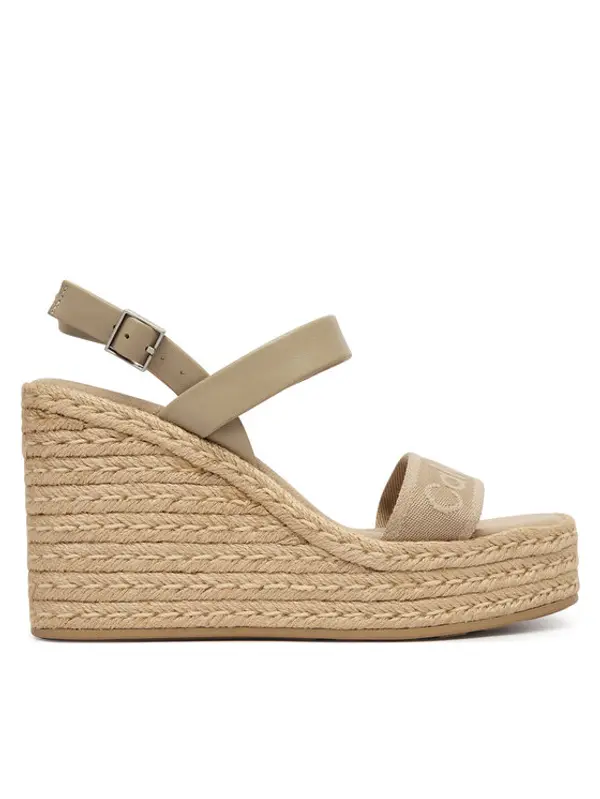 Calvin Klein Calvin Klein Espadrile Wedge Espad 70 Webbing Lth HW0HW02901 Bež
