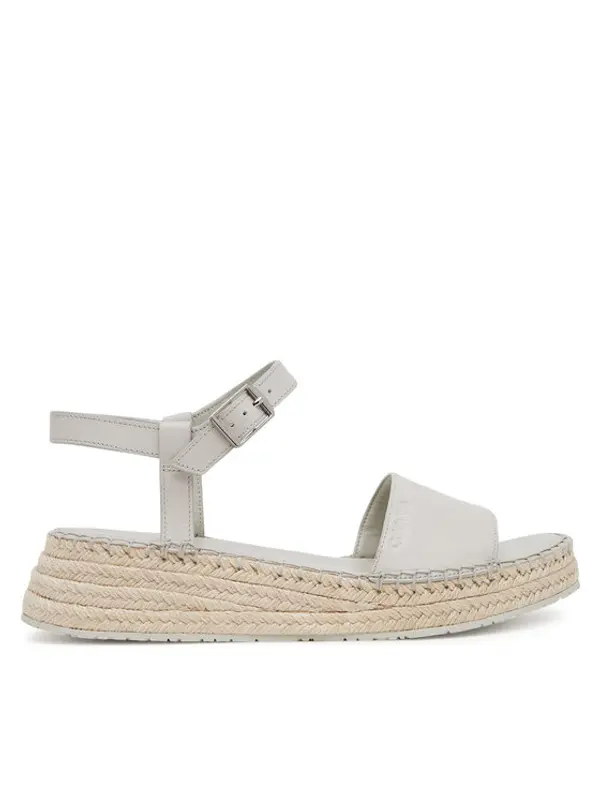 Calvin Klein Calvin Klein Espadrile Wedge Rope Sandal Lth HW0HW02546 Bijela