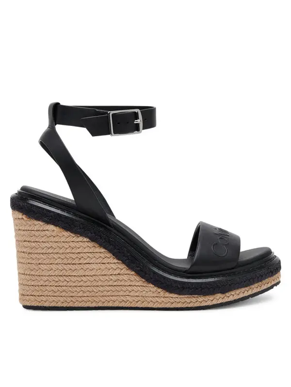 Calvin Klein Calvin Klein Espadrile Wedge Sandal 70 - He HW0HW02376 Crna