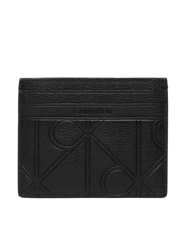 Calvin Klein Calvin Klein Etui za kreditne kartice Xl Emblem Aop Emboss Card Case LV04D1174G Crna