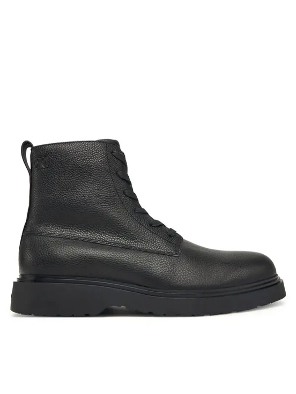 Calvin Klein Calvin Klein Gležnjače Combat Ess Lace Up Zip Boot Lth YM0YM01373 Crna