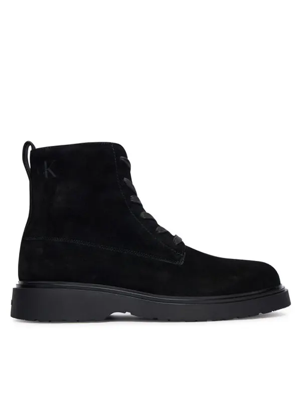 Calvin Klein Calvin Klein Gležnjače Combat Ess Lace Up Zip Boot Su YM0YM01371 Crna