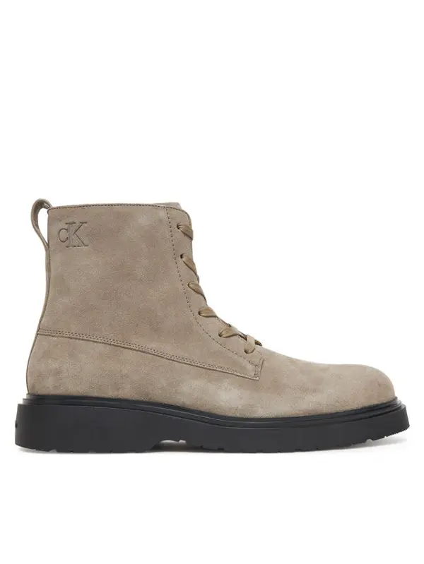 Calvin Klein Calvin Klein Gležnjače Combat Ess Lace Up Zip Boot Su YM0YM01371 Siva