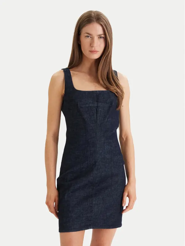 Calvin Klein Calvin Klein Haljina za svaki dan Sculpt LV047F793G Tamnoplava Slim Fit