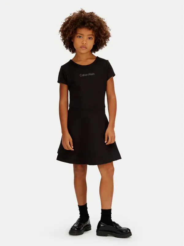 Calvin Klein Calvin Klein Haljina za svaki dan Skater LVCKSJH02G Crna Regular Fit