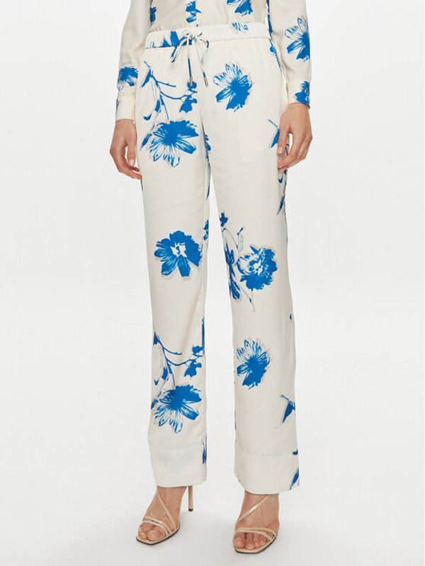 Calvin Klein Calvin Klein Hlače K20K206662 Bijela Regular Fit