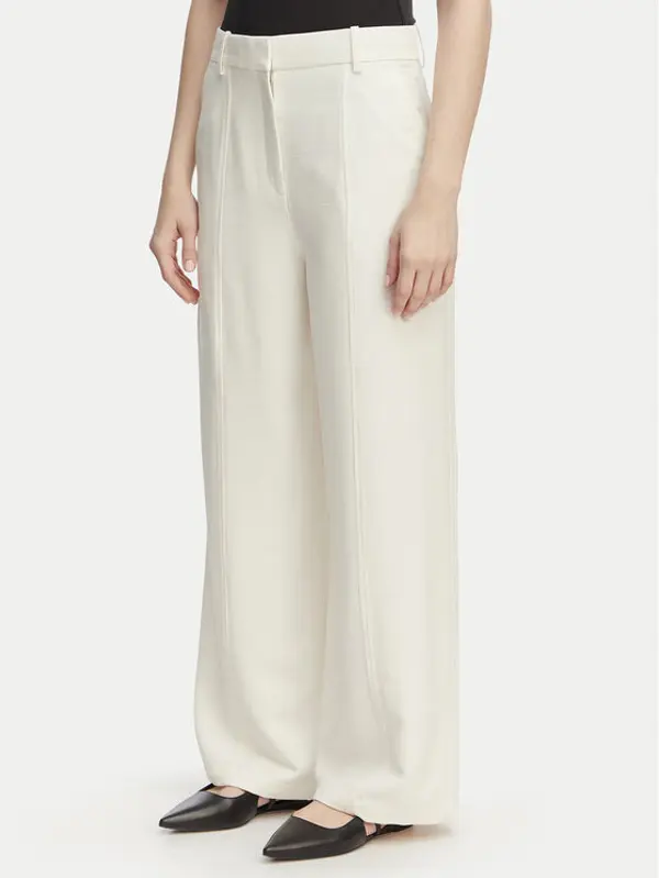 Calvin Klein Calvin Klein Hlače LV044F651G Krem Straight Fit
