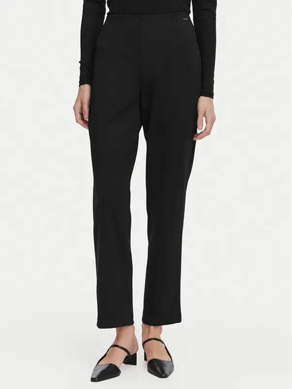 Calvin Klein Calvin Klein Hlače LV044F659G Crna Straight Fit