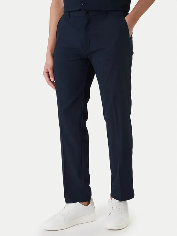 Calvin Klein Calvin Klein Hlače LV04LF609G Tamnoplava Straight Fit