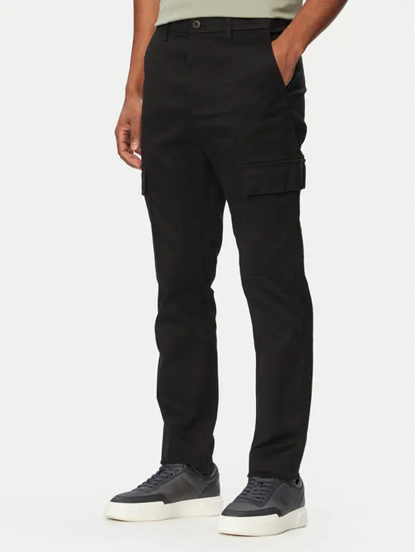Calvin Klein Calvin Klein Hlače Refined LV04LC619G Crna Regular Fit