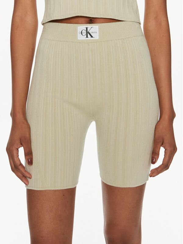 Calvin Klein Jeans Calvin Klein Jeans Biciklističke hlače Label J20J223138 Zelena Slim Fit