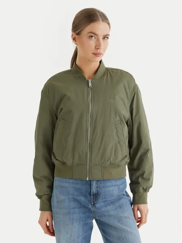 Calvin Klein Jeans Calvin Klein Jeans Bomber Essential LV047F505G Zelena Regular Fit
