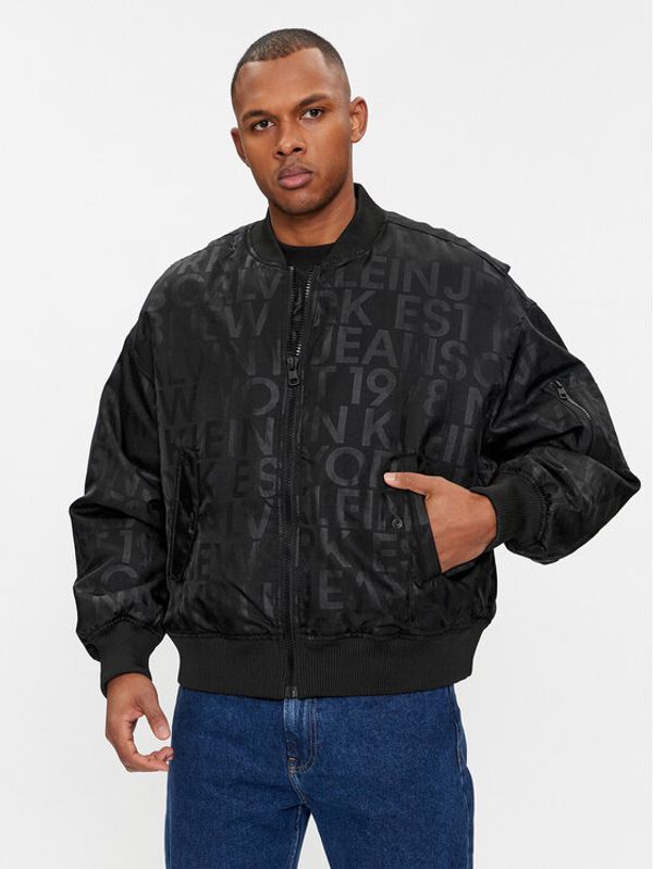Calvin Klein Jeans Calvin Klein Jeans Bomber Logo Aop J30J324658 Crna Oversize