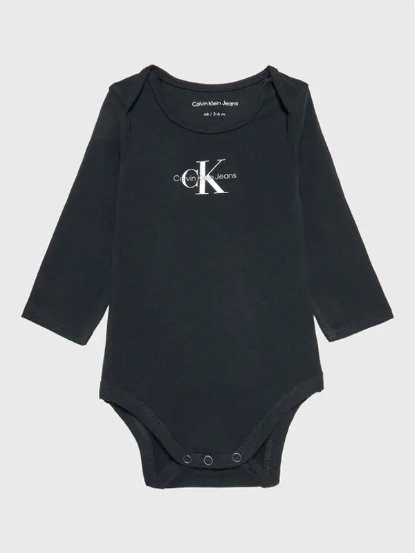 Calvin Klein Jeans Calvin Klein Jeans Dječje body Monogram IN0IN00033 Crna Regular Fit