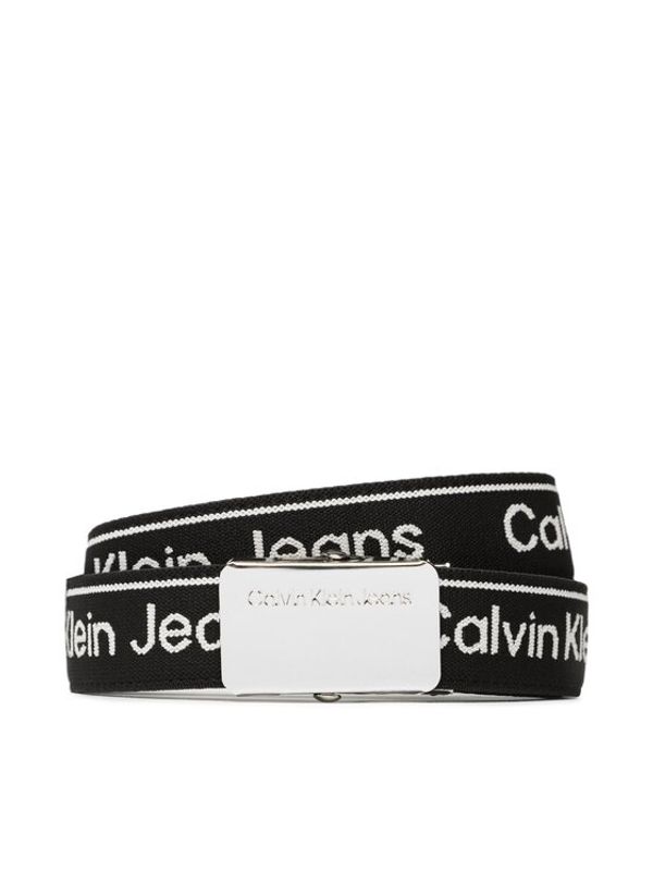 Calvin Klein Jeans Calvin Klein Jeans Dječji remen Logo Taupe Buckle Belt IU0IU00393 Crna