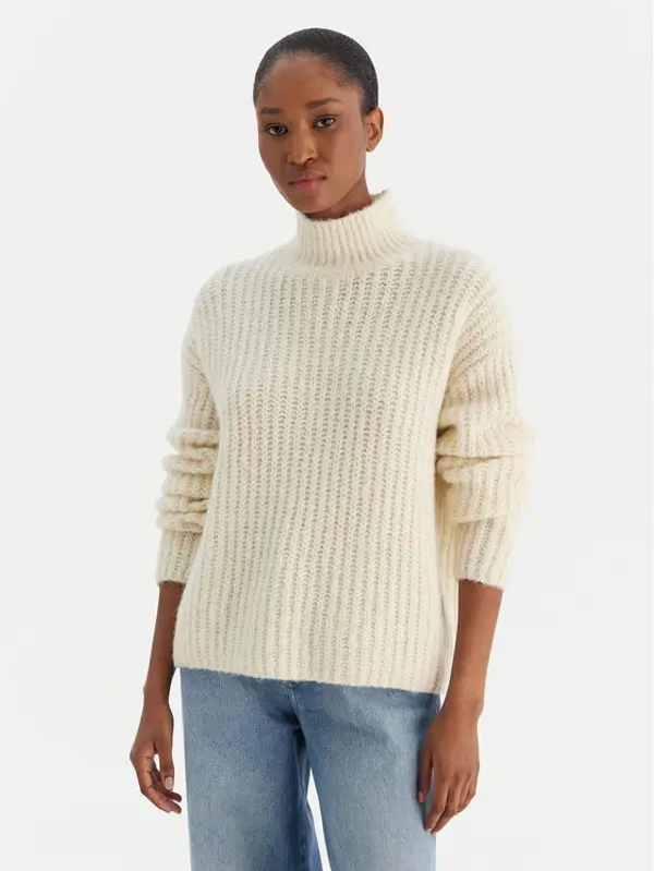 Calvin Klein Jeans Calvin Klein Jeans Dolčevita Brushed Wool Ls LV044D361G Bijela Regular Fit