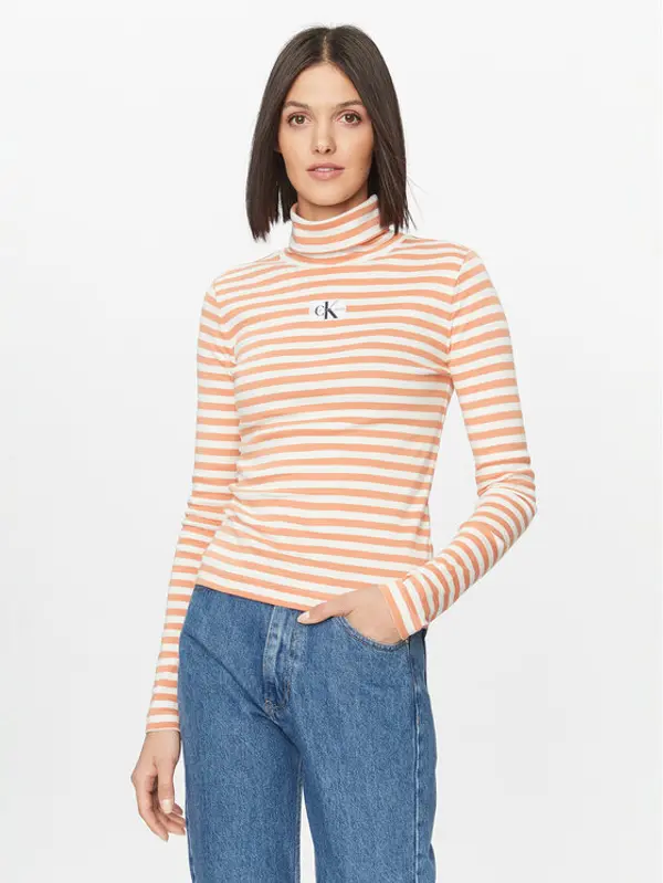 Calvin Klein Jeans Calvin Klein Jeans Dolčevita J20J222246 Narančasta Slim Fit