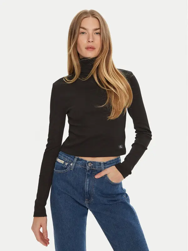 Calvin Klein Jeans Calvin Klein Jeans Dolčevita J20J224196 Crna Regular Fit
