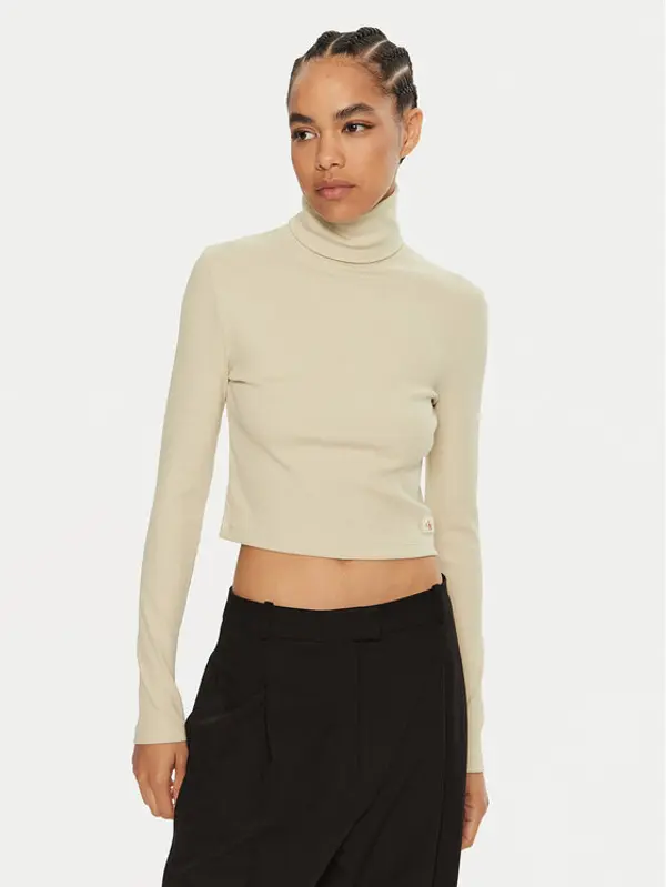 Calvin Klein Jeans Calvin Klein Jeans Dolčevita J20J224196 Zelena Regular Fit